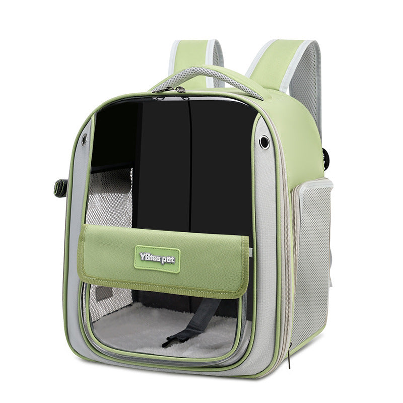 KFX-5616317 Large Capacity Breathable Panoramic Pet Carrier Bag - Lightweight Oxford Fabric