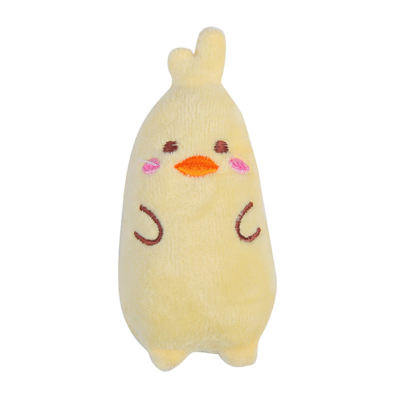 KFX-5619517 Plush Cat Oval Toys with Cat Grass - Available in Frog, Dinosaur, Brown Bear, Cat, and Duck Designs
