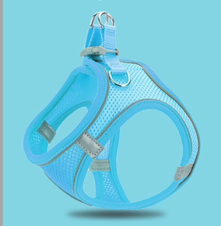 KFX-5621309 Reflective Breathable Chest Strap Vest with 1.5m Traction Rope for Small Dogs