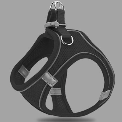 KFX-5621309 Reflective Breathable Chest Strap Vest with 1.5m Traction Rope for Small Dogs