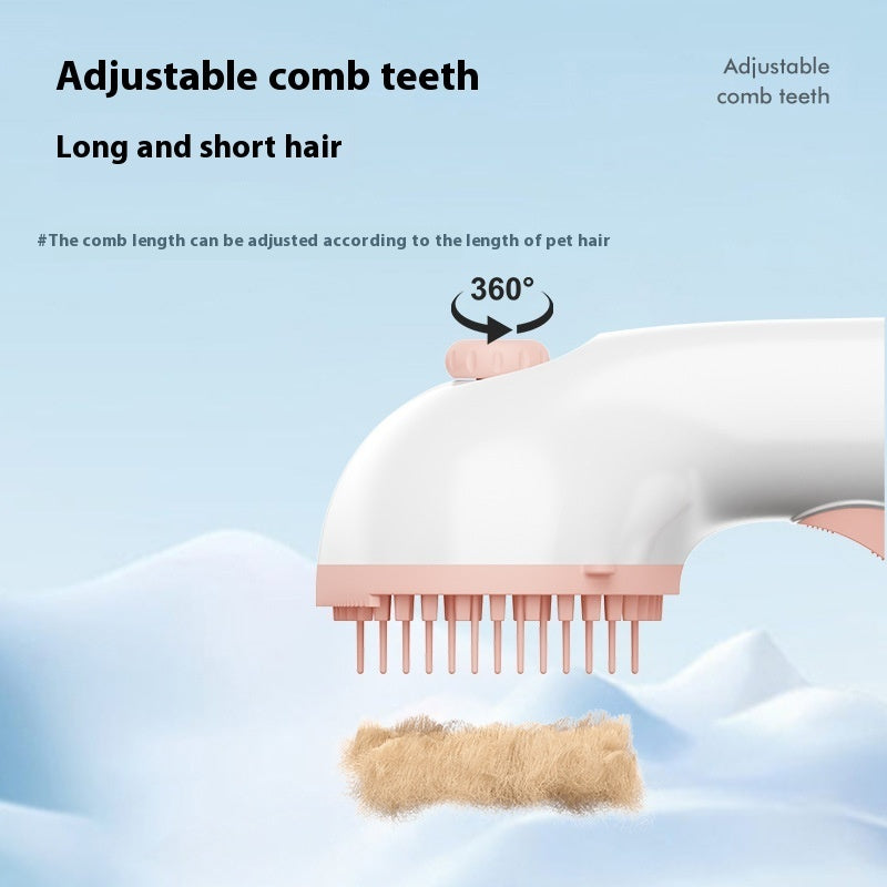 KFX-5621437 3-in-1 Pet Steam Comb for Wash-Free Grooming, Hair Removal, and Massaging Pets
