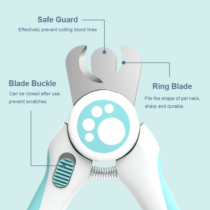 KFX-5623613 Ergonomic Nail Clippers for Dogs and Cats with Safety Stop Design, Medium & Large Pet Grooming Tool