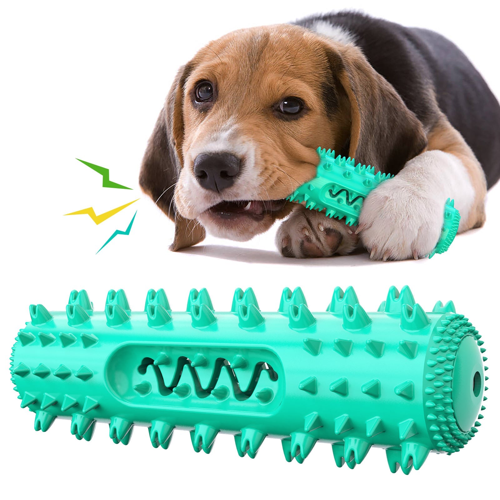 KFX-5626429 Durable TPR Dog Teething Stick Toothbrush Chewing Toy for Canine Dental Care