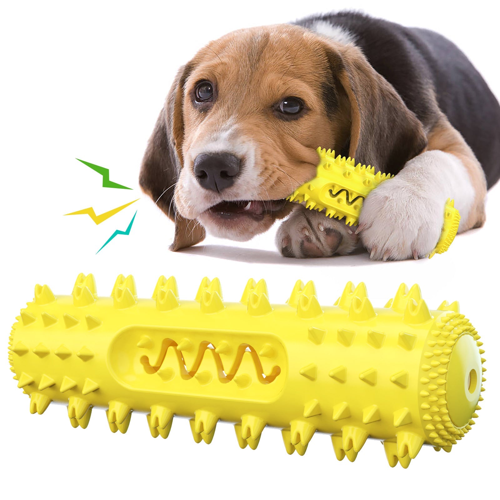 KFX-5626429 Durable TPR Dog Teething Stick Toothbrush Chewing Toy for Canine Dental Care