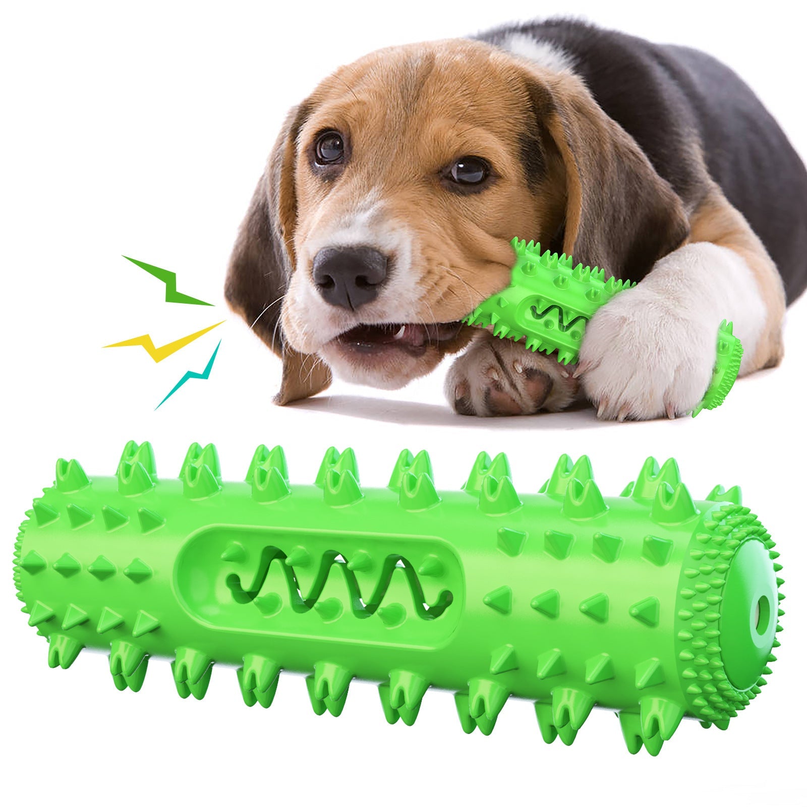 KFX-5626429 Durable TPR Dog Teething Stick Toothbrush Chewing Toy for Canine Dental Care