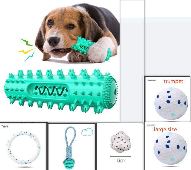 KFX-5626429 Durable TPR Dog Teething Stick Toothbrush Chewing Toy for Canine Dental Care