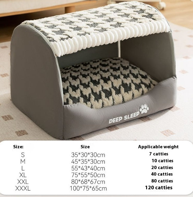 KFX-5627453 Cozy Three-Dimensional Bear-Shaped Pet Kennel with Removable Nest for Small Dogs
