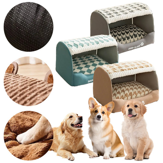 KFX-5627453 Cozy Three-Dimensional Bear-Shaped Pet Kennel with Removable Nest for Small Dogs