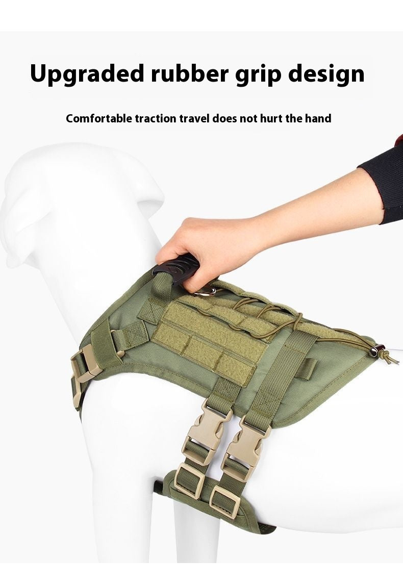 KFX-5628221 Tactical Pet Harness for Dogs, Adjustable Oxford Cloth in Black, Army Green, Gray