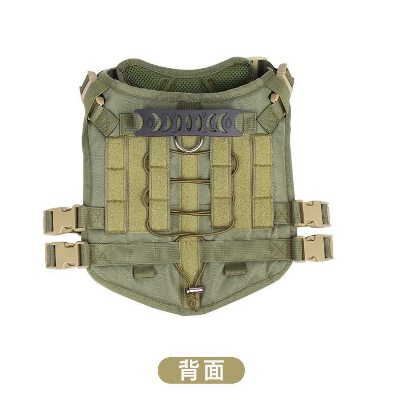 KFX-5628221 Tactical Pet Harness for Dogs, Adjustable Oxford Cloth in Black, Army Green, Gray