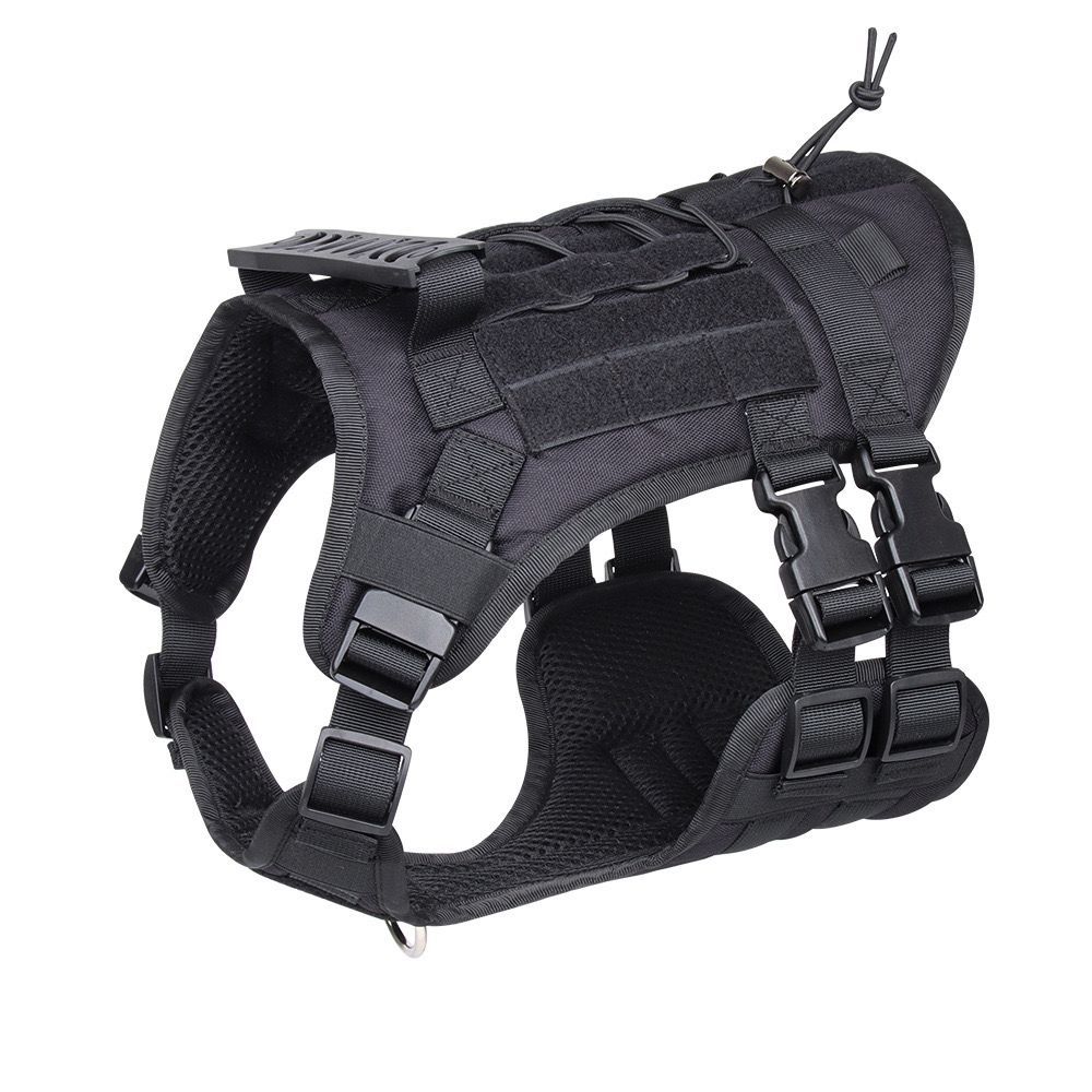 KFX-5628221 Tactical Pet Harness for Dogs, Adjustable Oxford Cloth in Black, Army Green, Gray