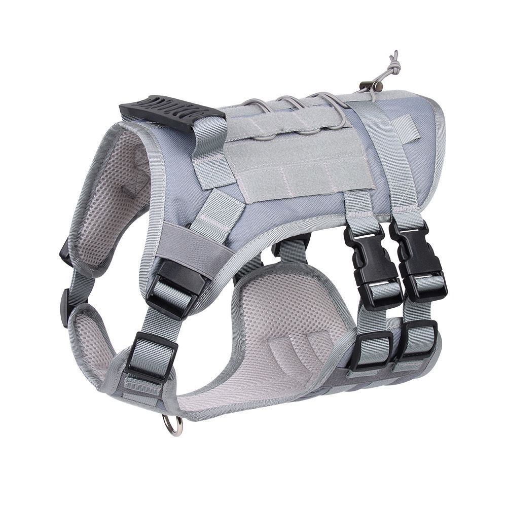 KFX-5628221 Tactical Pet Harness for Dogs, Adjustable Oxford Cloth in Black, Army Green, Gray