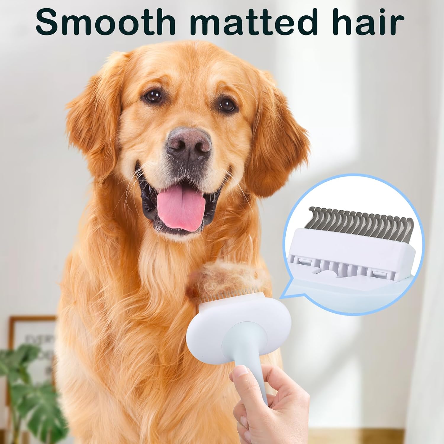 KFX-5628861 5-in-1 Pet Grooming Kit for Cats and Dogs - Slicker Brush, Undercoat Rake, Massage Brush, and Deshedding Comb