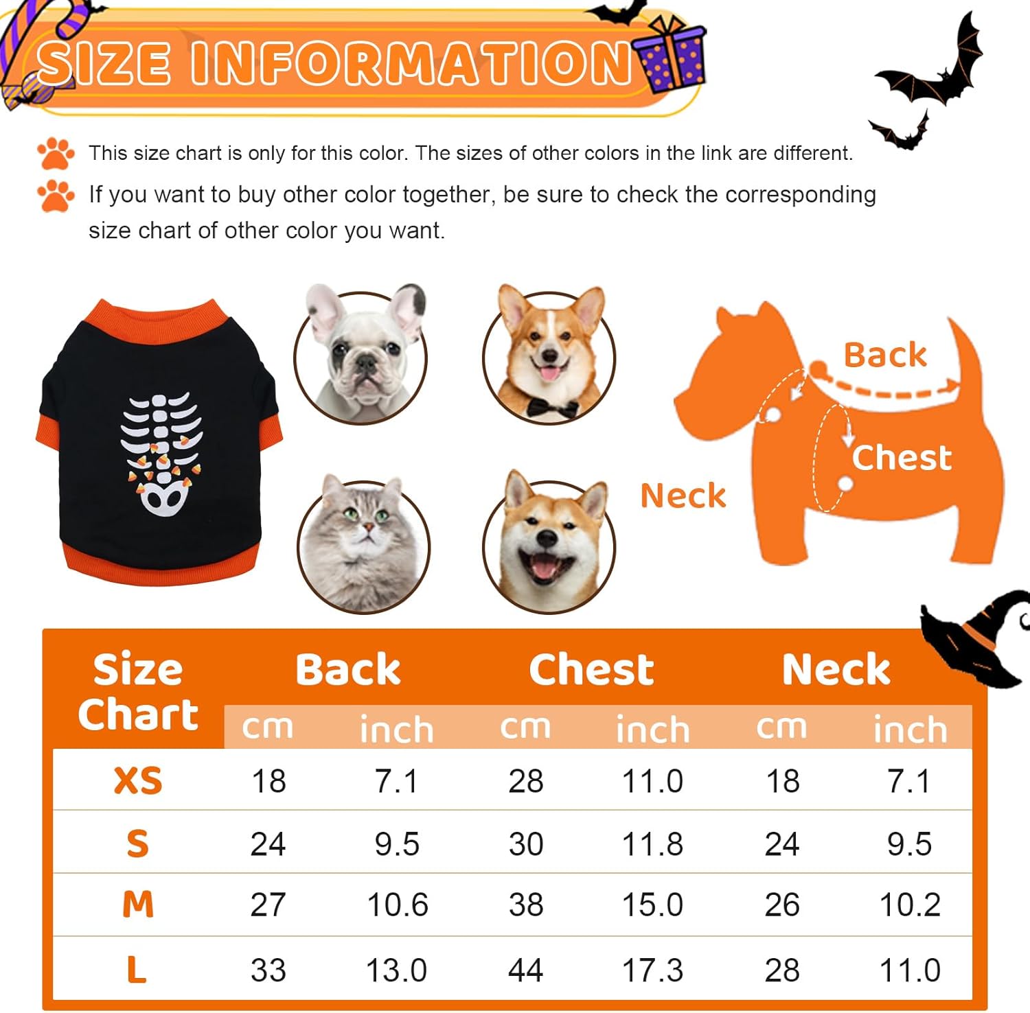 KFX-5631165 Lightweight Halloween Skeleton Costume Sweatshirt for Dogs and Cats - Perfect for Parties and Outdoor Fun
