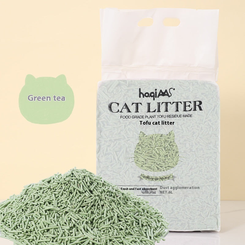 KFX-5631421 Eco-Friendly Cat Litter with Green Tea - 6L Plant-Based Formula