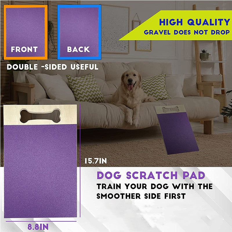 KFX-5631549 Wooden Square Pet Scratch Board for Dogs - Available in Black, Green, and Purple
