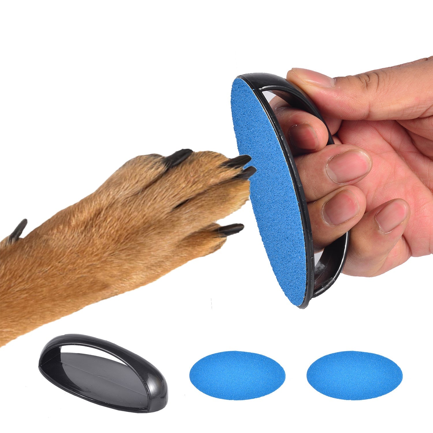 KFX-5632189 Dog Scratching and Slow-Feeding Board with Nail File and Interactive Toy