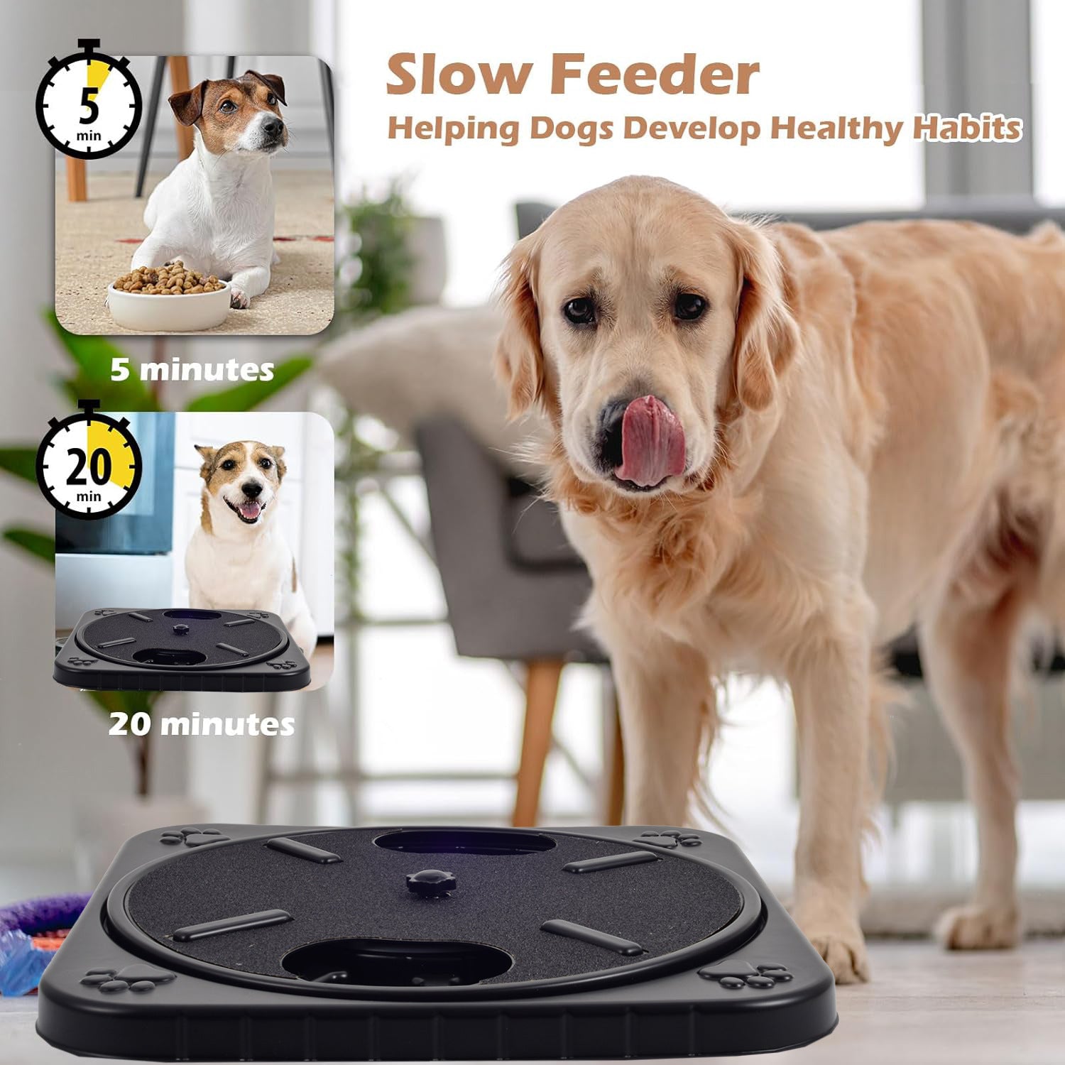 KFX-5632189 Dog Scratching and Slow-Feeding Board with Nail File and Interactive Toy