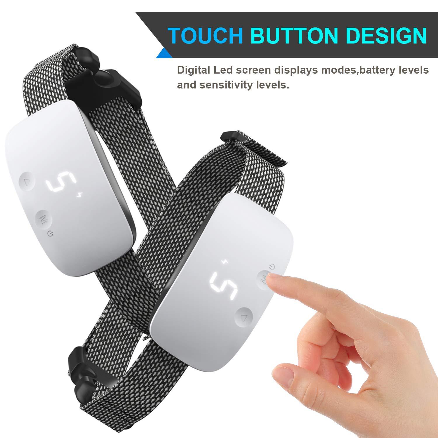 KFX-5634621 Rechargeable Waterproof Dog Bark Control Collar with Nylon Belt and USB Cable