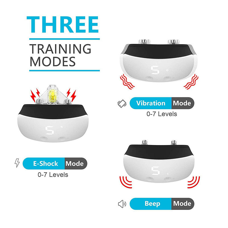 KFX-5634621 Rechargeable Waterproof Dog Bark Control Collar with Nylon Belt and USB Cable