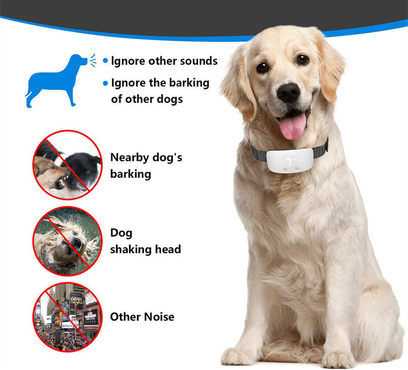 KFX-5634621 Rechargeable Waterproof Dog Bark Control Collar with Nylon Belt and USB Cable