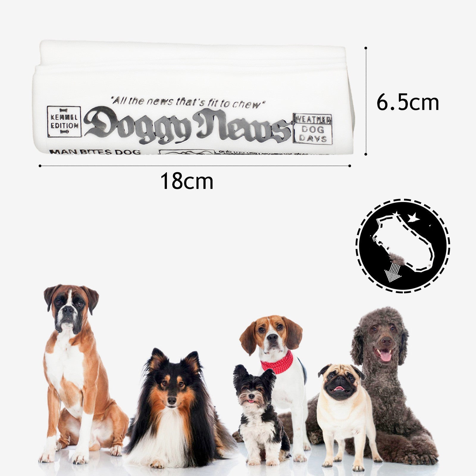 KFX-5636157 Squeaky Newspaper Chew Toy for Dogs - Fun Fetch & Play Training Accessory