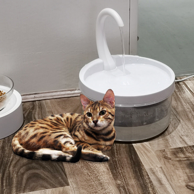 KFX-5637181 2L USB Cat Drinking Fountain - Food Grade Safe Plastic Water Dispenser