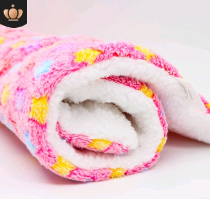 KFX-5637949 Cozy Coral Cashmere Pet Blanket Mat for Cats and Dogs