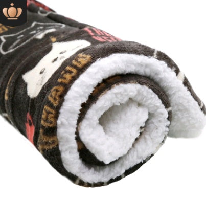 KFX-5637949 Cozy Coral Cashmere Pet Blanket Mat for Cats and Dogs
