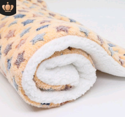 KFX-5637949 Cozy Coral Cashmere Pet Blanket Mat for Cats and Dogs