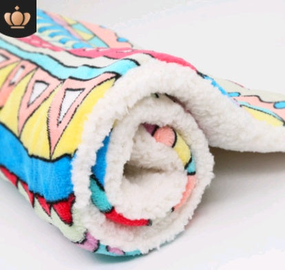 KFX-5637949 Cozy Coral Cashmere Pet Blanket Mat for Cats and Dogs