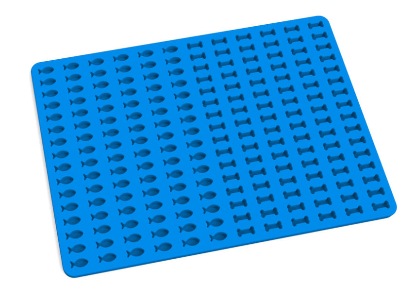 KFX-5641917 Silicone Pet Cookie Mold Baking Tray in Fish and Bone Shapes, Multi-Color Options