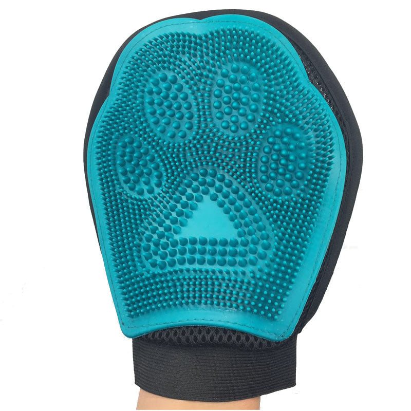 KFX-5642685 Two-in-One Pet Bath and Massage Brush with De-floating Gloves