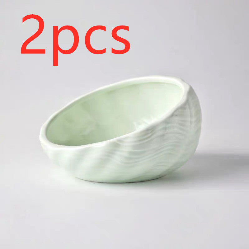 KFX-5643069 Ceramic Pet Bowl with Rack for Cats and Dogs