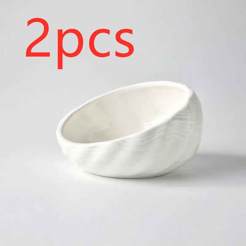 KFX-5643069 Ceramic Pet Bowl with Rack for Cats and Dogs