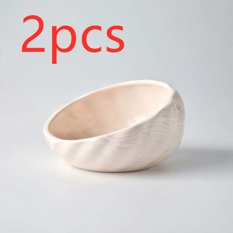 KFX-5643069 Ceramic Pet Bowl with Rack for Cats and Dogs