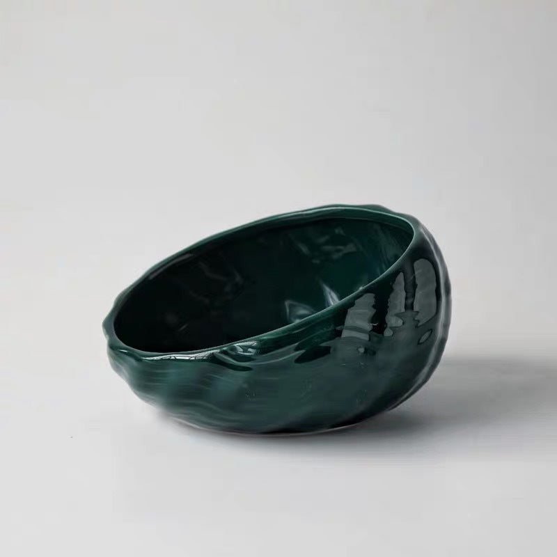 KFX-5643069 Ceramic Pet Bowl with Rack for Cats and Dogs