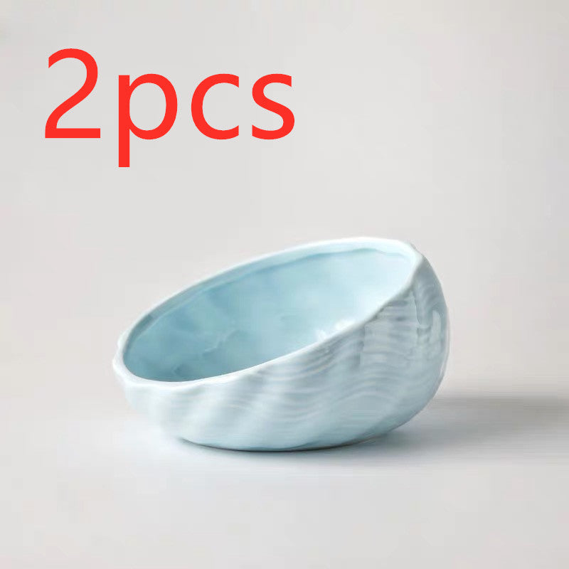 KFX-5643069 Ceramic Pet Bowl with Rack for Cats and Dogs