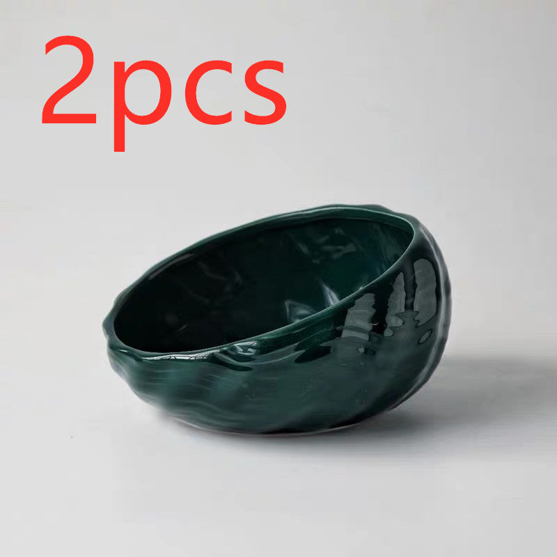 KFX-5643069 Ceramic Pet Bowl with Rack for Cats and Dogs