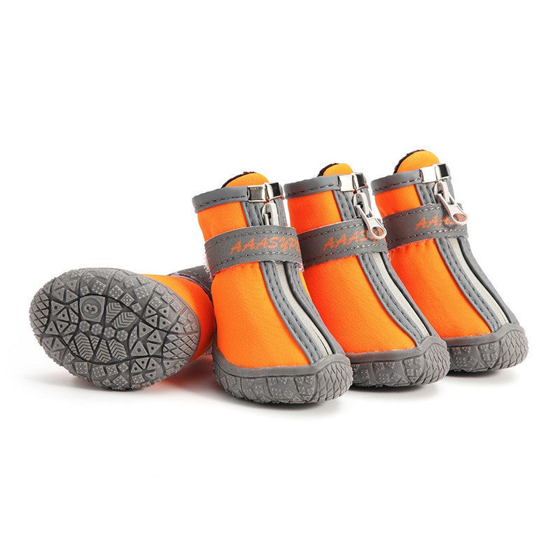 KFX-5643709 Waterproof Non-Slip Dog Rain Boots - Breathable and Comfortable with Stylish Design