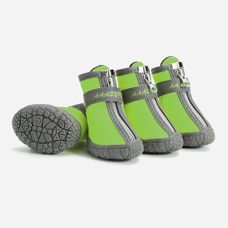 KFX-5643709 Waterproof Non-Slip Dog Rain Boots - Breathable and Comfortable with Stylish Design