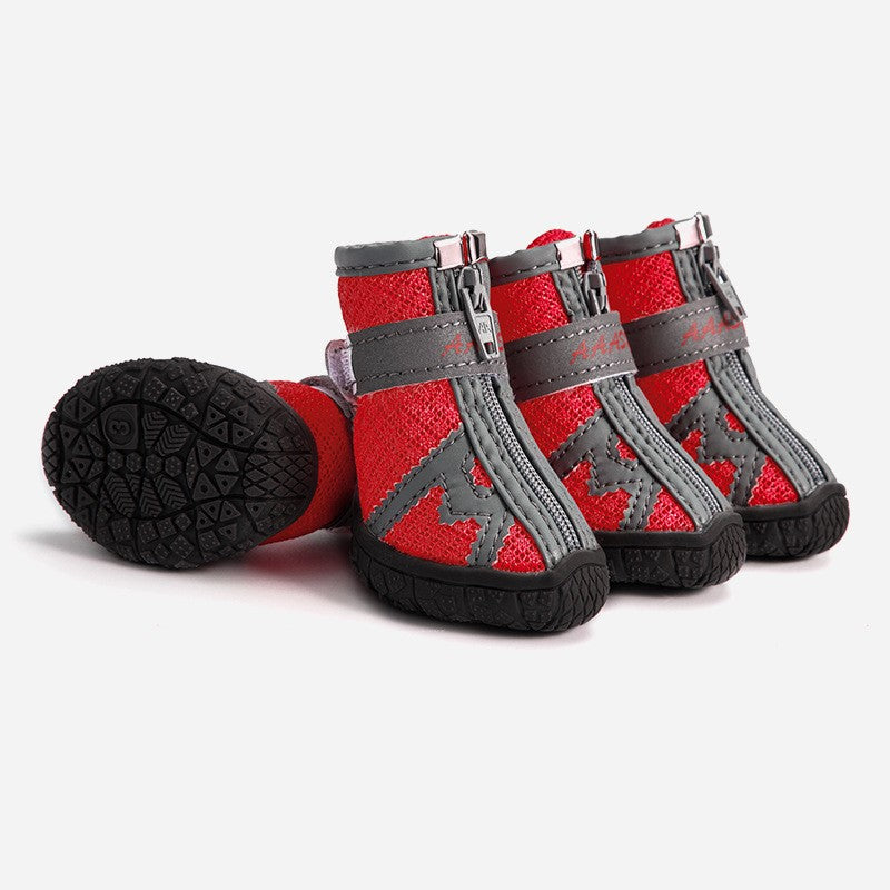 KFX-5643709 Waterproof Non-Slip Dog Rain Boots - Breathable and Comfortable with Stylish Design