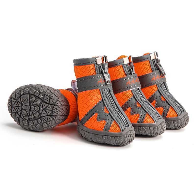 KFX-5643709 Waterproof Non-Slip Dog Rain Boots - Breathable and Comfortable with Stylish Design