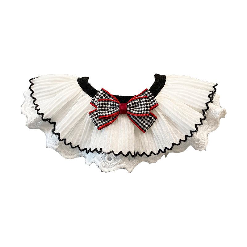 KFX-5644477 Cat Scarf Bib – Simple Plain White Design for All Sizes