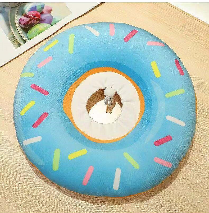 KFX-5646525 Eco-Friendly Short Plush Anti-Licking Ring for Cats - Adjustable Healing Support for Wounds and Surgery Recovery