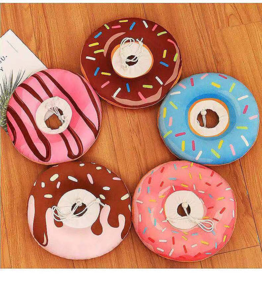 KFX-5646525 Eco-Friendly Short Plush Anti-Licking Ring for Cats - Adjustable Healing Support for Wounds and Surgery Recovery