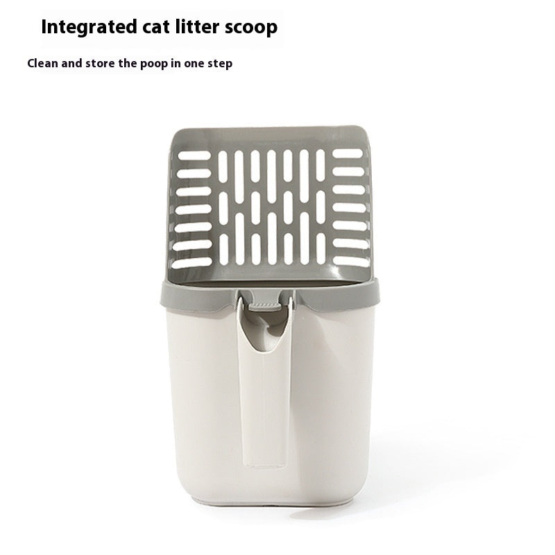 KFX-5647677 Integrated Cat Litter Scoop and Storage Box for Easy Cleaning