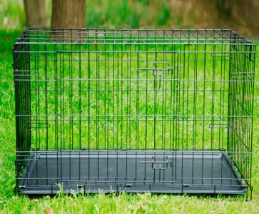 KFX-5648317 Folding Metal Dog Cage with Multiple Size Options for Comfort and Safety