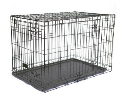 KFX-5648317 Folding Metal Dog Cage with Multiple Size Options for Comfort and Safety