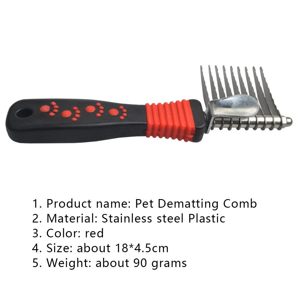 KFX-5648445 Stainless Steel Pet Comb for Long and Curly Dog Hair Care
